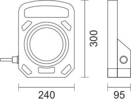 Spotlight Προβολέας Εργασίας Επαναφορτιζόμενος LED IP65 με Φωτεινότητα έως 2100lm 6280