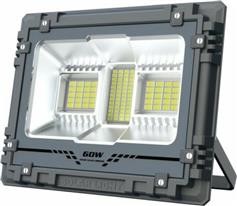 Spotlight Στεγανός Ηλιακός Προβολέας LED 60W Ψυχρό Λευκό 6000K με Τηλεχειριστήριο IP65 6474