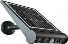 Spotlight Στεγανός Ηλιακός Προβολέας LED 8W Ψυχρό Λευκό 6000K με Αισθητήρα Κίνησης IP65 6614