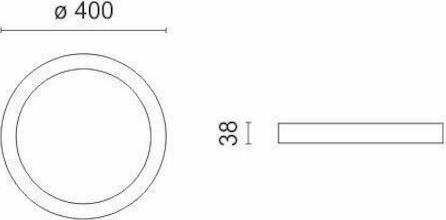 Spotlight Στρογγυλό Εξωτερικό LED Panel 36W με Φυσικό Λευκό Φως 4000K 40cm 5260