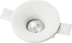 Spotlight Στρογγυλό Γύψινο Χωνευτό Σποτ με Ντουί GU10 Λευκό 13x13cm 5633