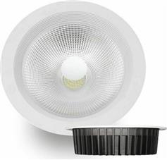 Spotlight Στρογγυλό Χωνευτό LED Panel 30W με Φυσικό Λευκό Φως 4000K 22cm 5836