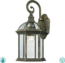 Sun Light Επιτοίχιο Φαναράκι Εξωτερικού Χώρου E27 σε Μπρούτζινο Χρώμα RH037B-DN-S