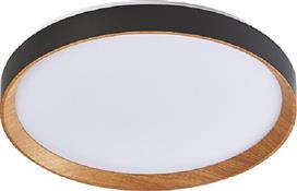 Sun Light Μεταλλική Πλαφονιέρα Οροφής με Ενσωματωμένο LED σε Μαύρο χρώμα ROBLE-500-B