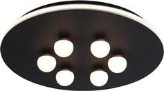 Sun Light Μοντέρνα Μεταλλική Πλαφονιέρα Οροφής με Ενσωματωμένο LED σε Μαύρο χρώμα 40cm CRONOS-C400
