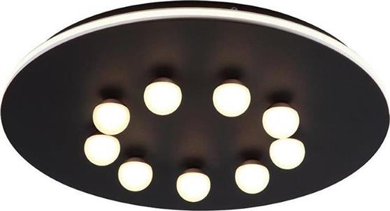 Sun Light Μοντέρνα Μεταλλική Πλαφονιέρα Οροφής με Ενσωματωμένο LED σε Μαύρο χρώμα 50cm CRONOS-C500