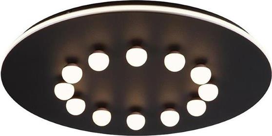 Sun Light Μοντέρνα Μεταλλική Πλαφονιέρα Οροφής με Ενσωματωμένο LED σε Μαύρο χρώμα 60cm CRONOS-C600