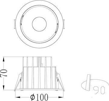 Sun Light Χωνευτό Σποτ GETTI-90