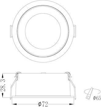 Sun Light Χωνευτό Σποτ MIDEA-65