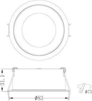 Sun Light Χωνευτό Σποτ MIDEA-75