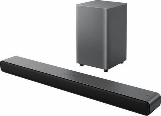 TCL S55HE Soundbar 40W 2.1 Bluetooth και HDMI με Ασύρματο Subwoofer και Τηλεχειριστήριο Μαύρο