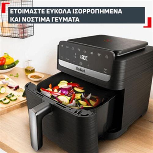 Tefal EY8618E0 Easy Fry Mega Φριτέζα Αέρος με Αποσπώμενο Κάδο 7.5lt Μαύρη