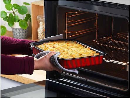 Tefal J5714782 Tempo Flame Ταψί Ορθογώνιο Αλουμινίου με Αντικολλητική Επίστρωση 31x24cm