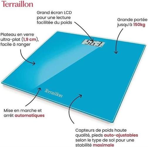 Terraillon TX1500 Ψηφιακή Ζυγαριά σε Μπλε χρώμα GR13163
