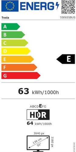Tesla 55E655BUS Smart Τηλεόραση 55