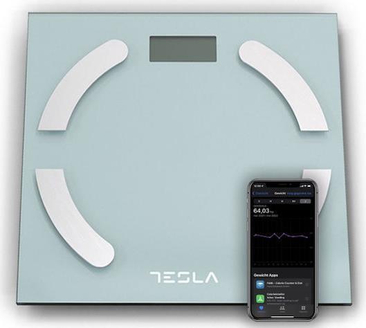 Tesla BS301WX Ψηφιακή Ζυγαριά σε χρώμα Λευκό Transparent