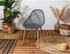 The Home Deco Factory Alameda Καρέκλα Εξωτερικού Χώρου Πλαστική Grey 52.3x53.3x83.4cm HDO0335