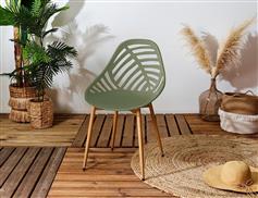 The Home Deco Factory Alameda Καρέκλα Εξωτερικού Χώρου Πλαστική Olive 52.3x53.3x83.4cm HDO0337FS