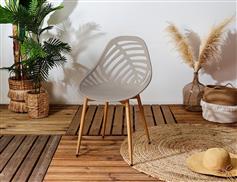 The Home Deco Factory Alameda Καρέκλα Εξωτερικού Χώρου Πλαστική Taupe 52.3x53.3x83.4cm HDO0336