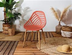 The Home Deco Factory Alameda Καρέκλα Εξωτερικού Χώρου Πλαστική Terracotta 52.3x53.3x83.4cm HDO0338FS