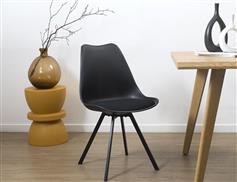 The Home Deco Factory Atom Καρέκλα Τραπεζαρίας από Πολυπροπυλένιο Black 52x47x82cm HD0483