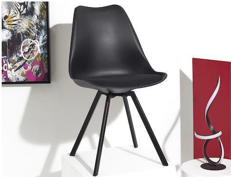 The Home Deco Factory Atom Καρέκλα Τραπεζαρίας από Πολυπροπυλένιο Black 52x47x82cm HD0483