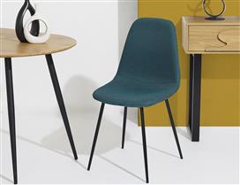 The Home Deco Factory Atom Καρέκλα Τραπεζαρίας με Υφασμάτινη Επένδυση Μπλε 62x54x83cm HD0472