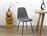 The Home Deco Factory Atom Καρέκλα Τραπεζαρίας με Υφασμάτινη Επένδυση Γκρι 62x54x83cm HD0476