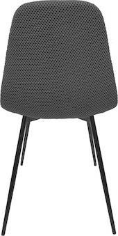 The Home Deco Factory Atom Καρέκλα Τραπεζαρίας με Υφασμάτινη Επένδυση Γκρι 62x54x83cm HD0476