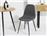 The Home Deco Factory Atom Καρέκλα Τραπεζαρίας με Υφασμάτινη Επένδυση Γκρι 62x54x83cm HD0476