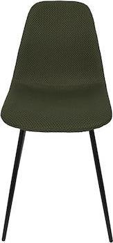 The Home Deco Factory Atom Καρέκλα Τραπεζαρίας με Υφασμάτινη Επένδυση Χακί 62x54x83cm HD0475