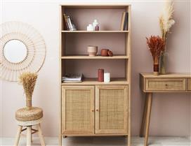 The Home Deco Factory Bali Μπουφές Ξύλινος Απόχρωση Ξύλου 80x37x163cm HD5131