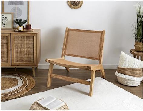 The Home Deco Factory Bali Πολυθρόνα Καφέ 64x71x75cm HD0333