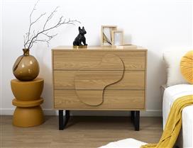 The Home Deco Factory Calypso Μπουφές από Ξύλο & Μέταλλο με Συρτάρια Καφέ 90x49x79cm HD0430