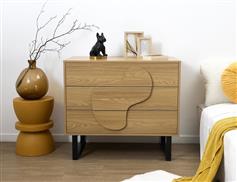 The Home Deco Factory Calypso Μπουφές από Ξύλο & Μέταλλο με Συρτάρια Καφέ 90x49x79cm HD0430