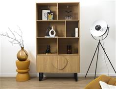 The Home Deco Factory Calypso Βιβλιοθήκη Καφέ 100x35x180cm HD0435