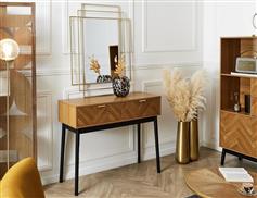 The Home Deco Factory Felix Κονσόλα από Ξύλο & Μέταλλο Μ100xΠ35xΥ80cm