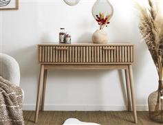 The Home Deco Factory Klaus Κονσόλα Ξύλινη Μπεζ Μ100xΠ35xΥ80cm HD0090YGO