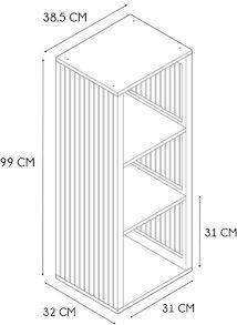 The Home Deco Factory Klaus Ραφιέρα Δαπέδου Μπεζ 38.5x32x99cm HD0242FS