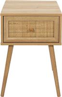 The Home Deco Factory Κομοδίνο Ξύλινο Μπεζ 39x39x55.4cm HD7456