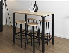 The Home Deco Factory Loka Σετ Μπαρ Εξωτερικού Χώρου Μαύρο 5τμχ HD0217
