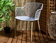 The Home Deco Factory Malaga Καρέκλα Εξωτερικού Χώρου Πλαστική Taupe 54.1x62.2x80cm HDO2240A