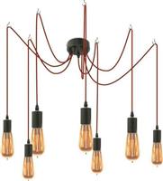 The Home Deco Factory Μοντέρνο Κρεμαστό Φωτιστικό Πολύφωτο για 7 Λαμπτήρες E27 σε Μαύρο Χρώμα LA12093