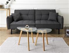The Home Deco Factory Στρογγυλό Βοηθητικό Τραπεζάκι από Γυαλί Διάφανο Σετ 2τμχ Μ60xΠ43xΥ45cm HD3212
