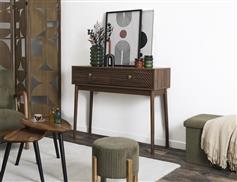 The Home Deco Factory Tiffany Κονσόλα Ξύλινη Καφέ Μ100xΠ35xΥ80cm HD0563