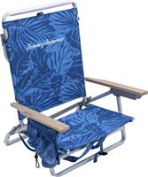 Tommy Bahama 141TB-7593 Ξαπλώστρα-Πολυθρόνα Παραλίας Αλουμινίου με Ανάκλιση 5 Θέσεων και Ψυγειοτσάντα Μπλε