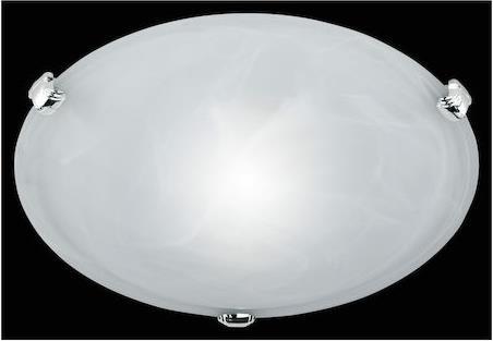 Trio Lighting Adrian Κλασική Γυάλινη Πλαφονιέρα Οροφής με Ντουί E27 Λευκή 30cm