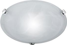Trio Lighting Adrian Κλασική Γυάλινη Πλαφονιέρα Οροφής με Ντουί E27 Λευκή 30cm