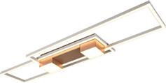 Trio Lighting Albany Πλαφονιέρα Οροφής 100cm Καφέ με Ενσωματωμένο LED και Τηλεχειριστήριο 647710465