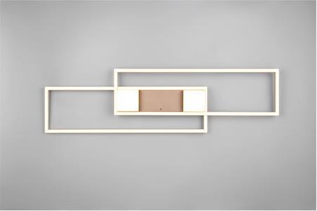 Trio Lighting Albany Πλαφονιέρα Οροφής 100cm Καφέ με Ενσωματωμένο LED και Τηλεχειριστήριο 647710465